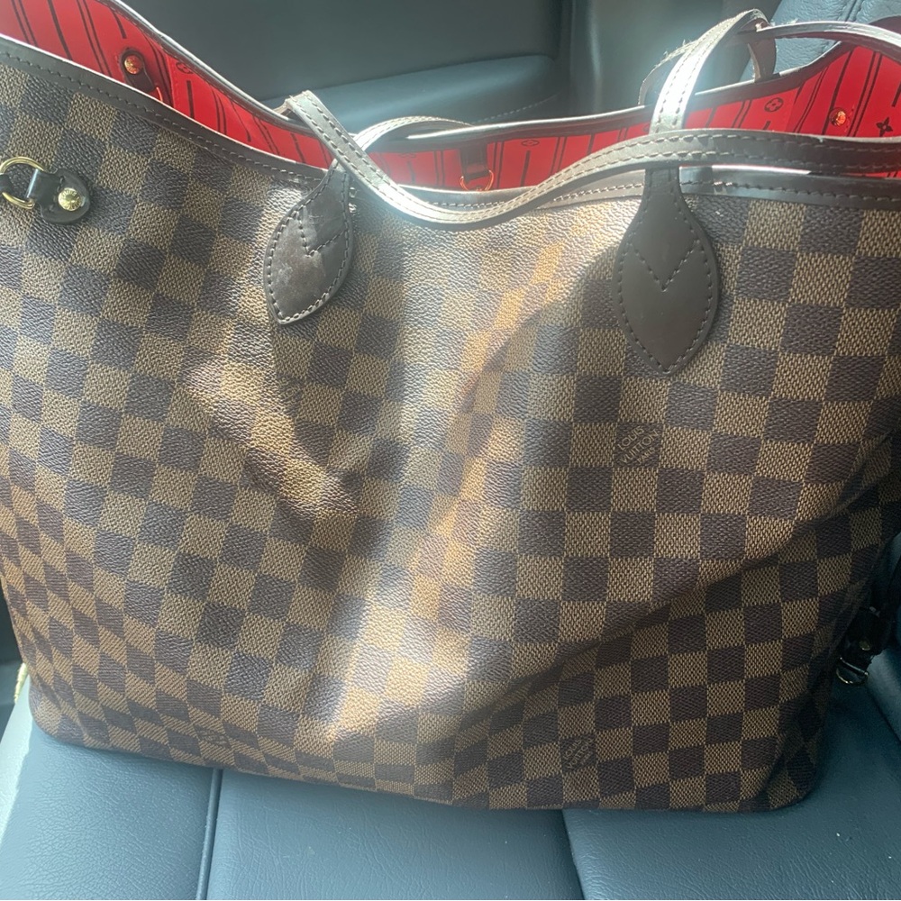Authentic Louis Vuitton N51106 Neverful GM Damier Ebene Bag
